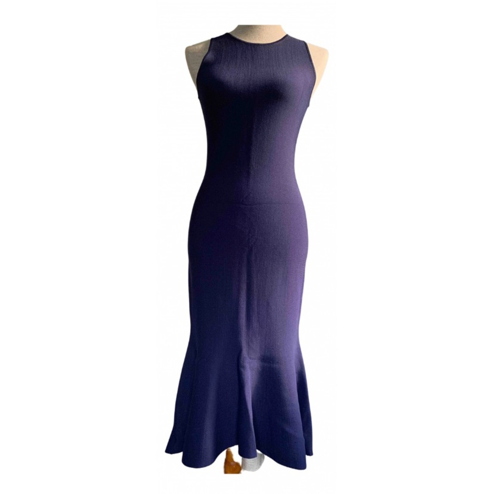 Milly mermaid high low dress navy white S